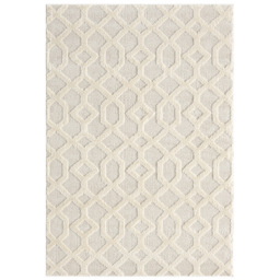 Desire Rugs Isabella Cream Embossed Imperial Trellis Rug 160 x 230cm - Wilko - thumbnail 1