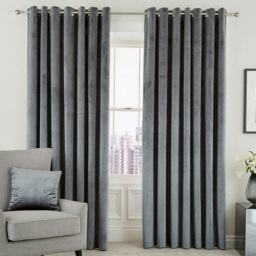 Helena Springfield Escala Lined Steel Curtains 168 x 137cm - Size: W 168 x D 137cm - Wilko