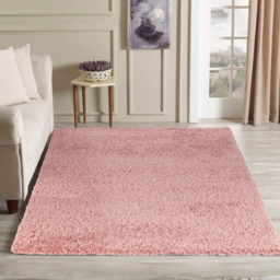 Desire Rugs Oxford Baby Pink Plain Shaggy Rug 60 x 110cm - Babypink - Wilko - thumbnail 3