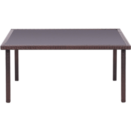 Living and Home 6 Seater Rectangle Rattan Table Brown - Wilko - thumbnail 4