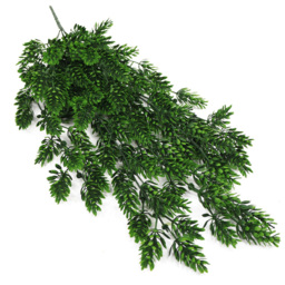 Leaf Clustered Fern Hanging Artificial Plant 4ft - Size: 128 x 40 x 12cm - Green - Wilko - thumbnail 3