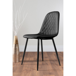 Furniturebox Copeland Valera Marble Effect 4 Seater Dining Set White and Black - Wilko - thumbnail 6