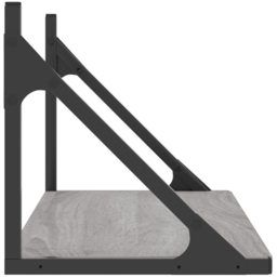 vidaXL 60 x 25 x 25.5cm Grey Sonoma Oak Floating Wall Shelf 2 Pack - Size: 25.5 x 60 x 25cm - Wilko - thumbnail 6