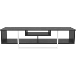 Decorotika Asal 3 Shelf Black Marble Effect and White TV Unit - Size: 40 x 149.4 x 35.2cm - Multi - Wilko - thumbnail 7