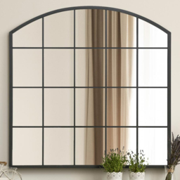 The Arcus Black Window Metal Leaner Wall Mirror 100 x 100cm - MirrorOutlet - Wilko - thumbnail 6