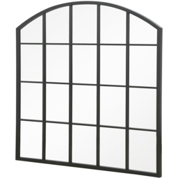 The Arcus Black Window Metal Leaner Wall Mirror 100 x 100cm - MirrorOutlet - Wilko - thumbnail 4