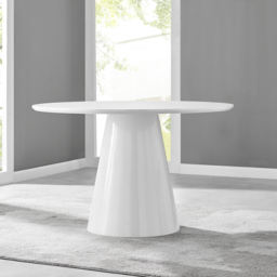 Furniturebox Nova 6 Seater Round Dining Table White High Gloss - Size: 4 Seater - Wilko - thumbnail 6