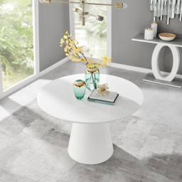 Furniturebox Nova 6 Seater Round Dining Table White High Gloss - Size: 4 Seater - Wilko - thumbnail 7