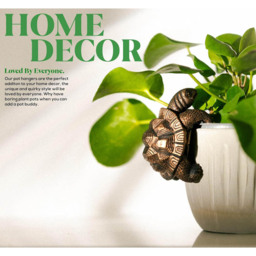 Marco Paul Bronze Tortoise Plant Pot Hanger Garden Ornament 2 Pack - Size: 10 x 5 x 20cm - Silver - Wilko - thumbnail 4