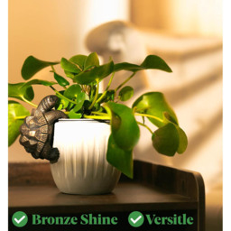 Marco Paul Bronze Tortoise Plant Pot Hanger Garden Ornament 2 Pack - Size: 10 x 5 x 20cm - Silver - Wilko - thumbnail 5