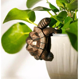 Marco Paul Bronze Tortoise Plant Pot Hanger Garden Ornament 2 Pack - Size: 10 x 5 x 20cm - Silver - Wilko - thumbnail 3