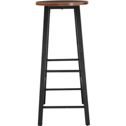 tectake Keynes Dark Wood Set of 2 Bar Stool - Size: 72.5 x 31 x 31cm - Brown - Wilko - thumbnail 5
