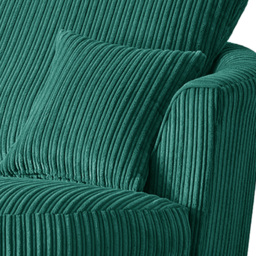 Luxor Teal Jumbo Cord Swivel Chair - Size: Single - Green - Wilko - thumbnail 6