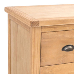 Cabinet Bits Lucca 5 Drawer Brown Brass Cup Handle Chest of Drawers - Wilko - thumbnail 7