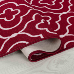 Desire Rugs Havana Red Quatrefoil Anti Slip Door Mat 60 x 40cm - Size: 40 x 60cm - Wilko - thumbnail 4
