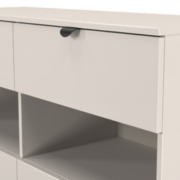 Crowndale Bora 4 Drawer 2 Shelf Kashmir Matt Wide Midi Chest - Cream - Wilko - thumbnail 7