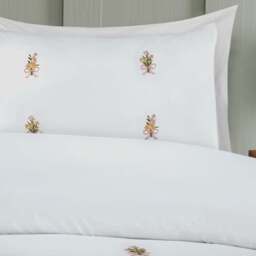 Yasmin Embroidered Duvet Set White Superking - Size: Super King - Wilko - thumbnail 6