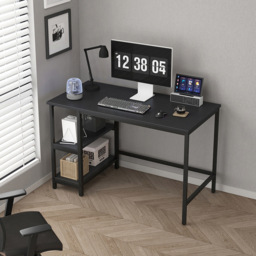 Chicago 2 Adjustable Shelf Computer Desk Black - Size: 75 x 120 x 50cm - MCC - Wilko - thumbnail 3