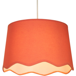 Lighting Collection Laramie Coral Scallop Edge Ceiling Lamp Shade 31cm - Size: 23 x 31 x 31cm - Salmon - Wilko - thumbnail 4