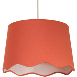 Lighting Collection Laramie Coral Scallop Edge Ceiling Lamp Shade 31cm - Size: 23 x 31 x 31cm - Salmon - Wilko - thumbnail 1