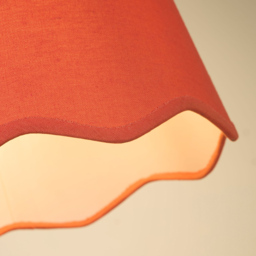 Lighting Collection Laramie Coral Scallop Edge Ceiling Lamp Shade 31cm - Size: 23 x 31 x 31cm - Salmon - Wilko - thumbnail 5