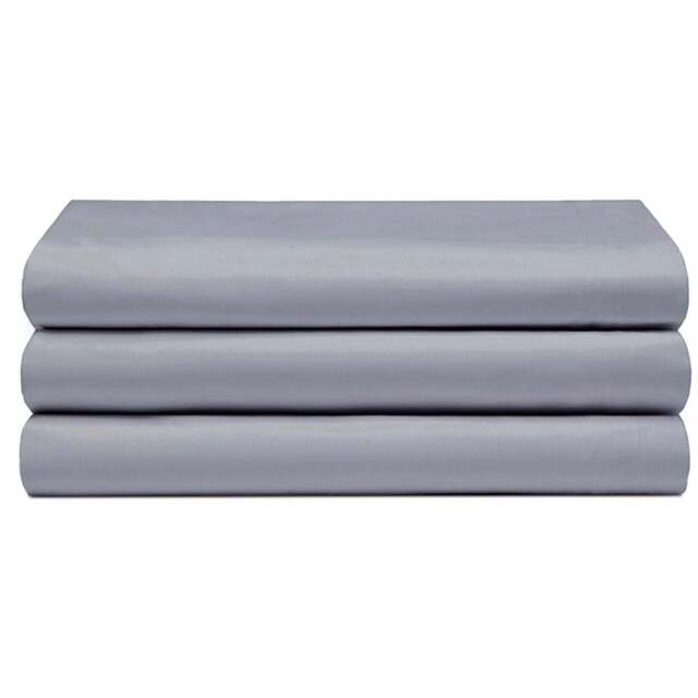 Serene Double Grey Flat Bed Sheet - Wilko - image 1