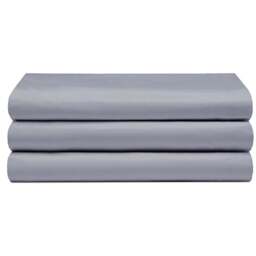 Serene Double Grey Flat Bed Sheet - Wilko - thumbnail 1