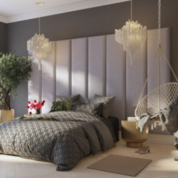 Aspire Furniture Llewelyn-Bowen Luxury Grey Eire Linen Wall Mounted Headboard 45cm - Size: Single Pack - Aspire Beds - Wilko - thumbnail 4