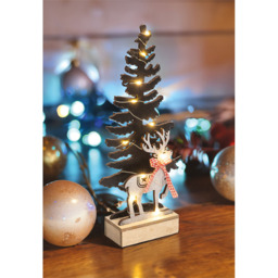 St Helens Light Effect Festive Tree Christmas Decoration - Size: 310 x 100 x 50cm - Black - Wilko - thumbnail 6