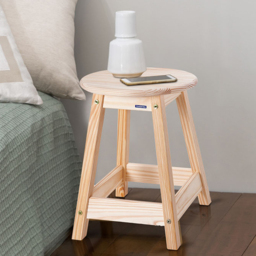 Tramontina Natural Wood Stool - Size: 1 Seater - Brown - Wilko - thumbnail 1