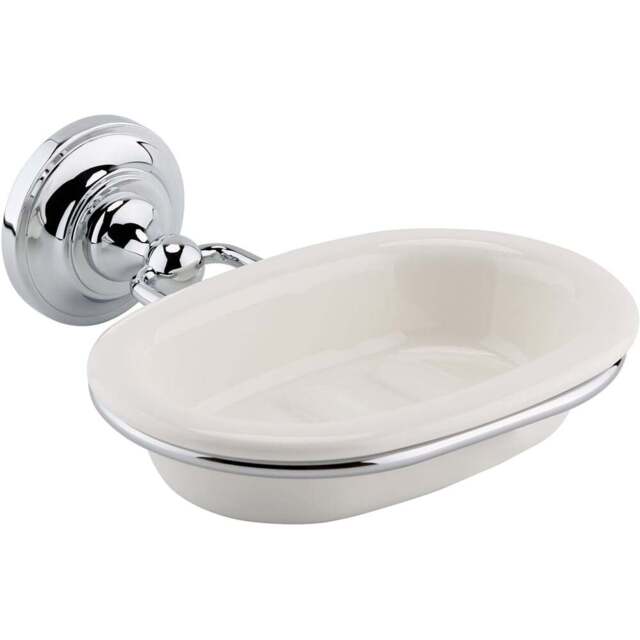 nuie Ceramics Accessories Chrome Soap Dish - Size: 0.56 x 1.6 x 1.59cm - Silver - Wilko - image 1