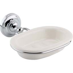 nuie Ceramics Accessories Chrome Soap Dish - Size: 0.56 x 1.6 x 1.59cm - Silver - Wilko