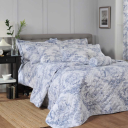 The Lyndon Company 2 Piece Blue Cotton Pillow Sham Set - Size: 50 x 75 x 6cm - Wilko - thumbnail 3