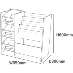 Liberty House Toys Kids Safari Book Display with Storage Boxes - Size: 60 x 65 x 30cm - Wilko - thumbnail 6