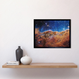 Artery8 NASA James Webb Space Telescope Cosmic Cliffs Image Framed Wall Art Print 30 x 41cm - Size: 43.3 x 33.3 x 1.5cm - Blue - Wilko - thumbnail 3