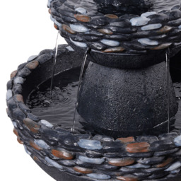 Teamson Home Dark Grey 3-tier Stone Pedestal Water Outdoor Fountain 36.5 inch - Size: 92.71 x 51.99 x 51.99cm - Wilko - thumbnail 4