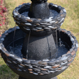 Teamson Home Dark Grey 3-tier Stone Pedestal Water Outdoor Fountain 36.5 inch - Size: 92.71 x 51.99 x 51.99cm - Wilko - thumbnail 7
