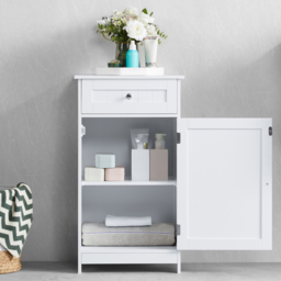 Bath Vida Priano 1 Door 1 Drawer Freestanding Cabinet - Size: 77 x 43 x 34cm - Wilko - thumbnail 5