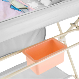 H&O Direct Grey Folding Baby Diaper Changing Table with Wheels - Size: 122 x 75 x 76cm - Wilko - thumbnail 5