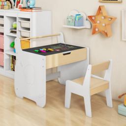 Costway Single Drawer White Wooden Kids Activity Set with Detachable Tabletop - Size: 62 x 47 x 59cm - Wilko - thumbnail 4