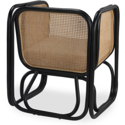 Desser Iconic Black Latte Fabric Rattan Chair - Size: Single - Desser Furniture - Wilko - thumbnail 4