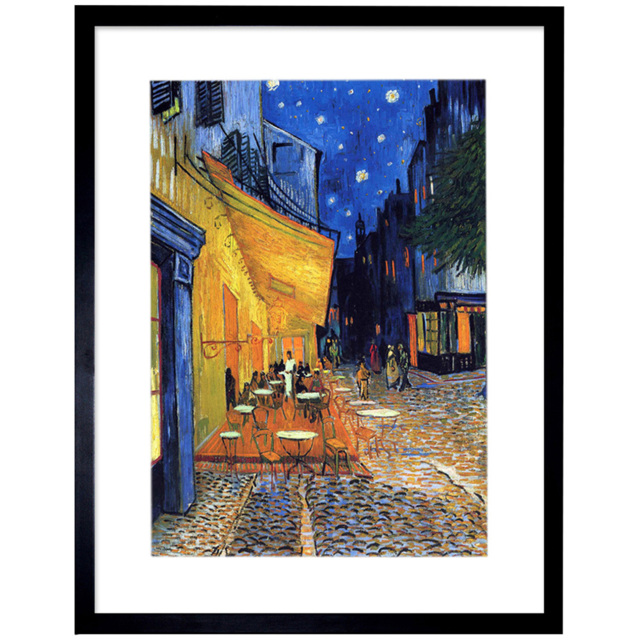 Wee Blue Coo Vincent Van Gogh Cafe Terrace Place Du Forum Arles Framed Wall Art Print 30 x 41cm - Size: 43.3 x 33.3 x 1.5cm - Wilko - image 1