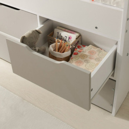 Flair Lars Single Low Cabin Bed with Trundle and Storage Drawers - White - Wilko - thumbnail 7