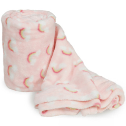 Velosso Clouds Rainbow Throw 127 x 152cm - Size: 127 x 152 x 1cm - Pink - Wilko - thumbnail 3