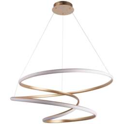 Merano Imola Satin Gold and White Silicone Pendant Ceiling Light - Size: 85 x 85 x 186.5cm - Wilko