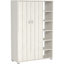 GFW Bideford White Tall Shoe Cabinet - Size: 29 x 79 x 119cm - Wilko - thumbnail 5