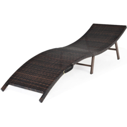 Costway Set of 2 Double Sided Cushioned Folding Sun Lounger - Size: 114 x 66 x 36cm - Multi - Wilko - thumbnail 5