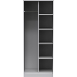 Crowndale Diamond Ready Assembled Matt Shadow and Grey Tall Open Wardrobe - Size: Doorless - Wilko - thumbnail 4