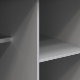 Crowndale Diamond Ready Assembled Matt Shadow and Grey Tall Open Wardrobe - Size: Doorless - Wilko - thumbnail 6