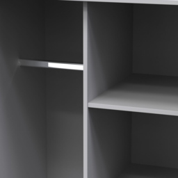 Crowndale Diamond Ready Assembled Matt Shadow and Grey Tall Open Wardrobe - Size: Doorless - Wilko - thumbnail 7
